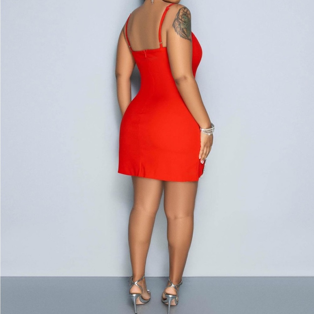 Red Mini Dress - Picture 4 of 5